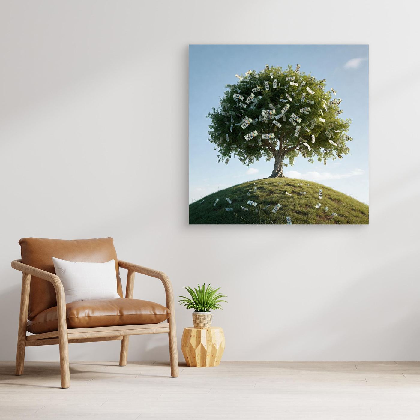 Money Tree on the Hill Wall Art