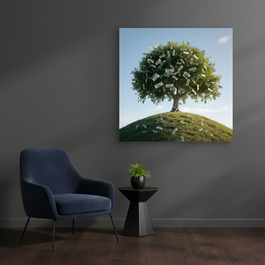 Money Tree on the Hill Wall Art