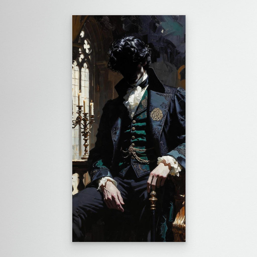 Dracula Painting – Seated Gothic Portrait Art