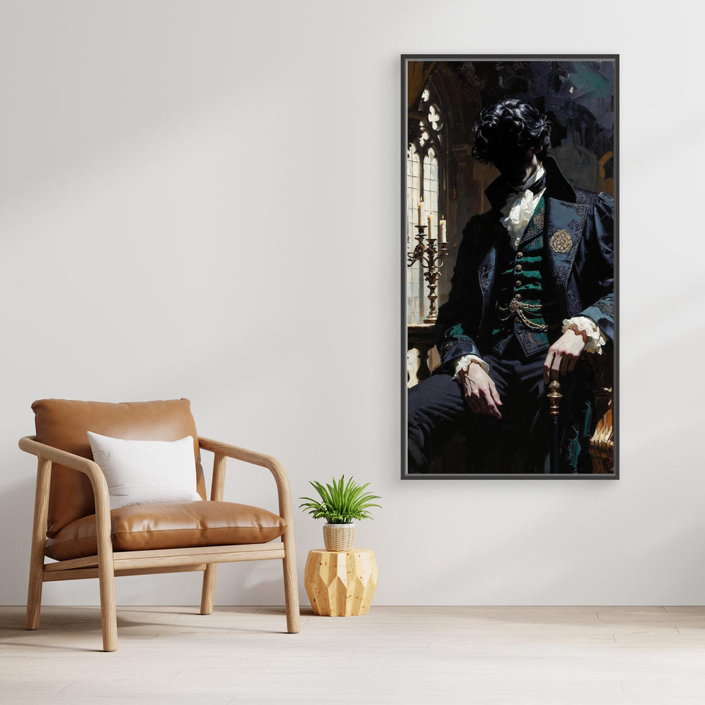 Dracula Painting – Seated Gothic Portrait Art