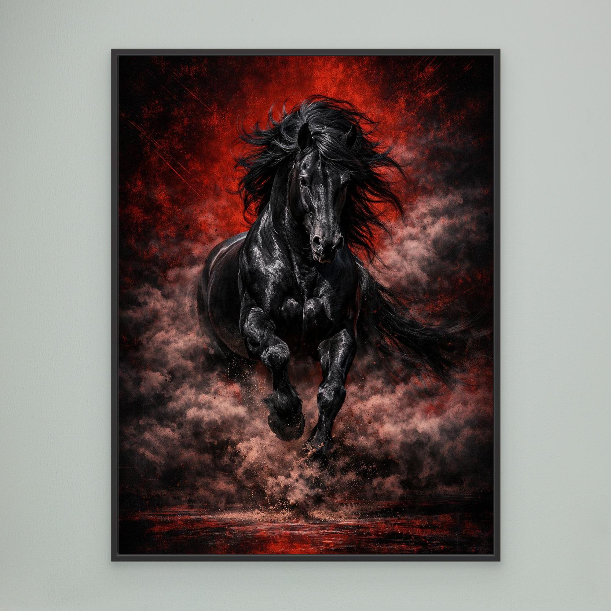 Black Reign – Luxury Stallion Wall Art